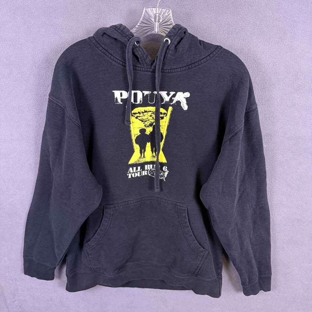Pouya Hoodie Mens Large Black All But 6 Tour Rap Graphic Concert Pullover